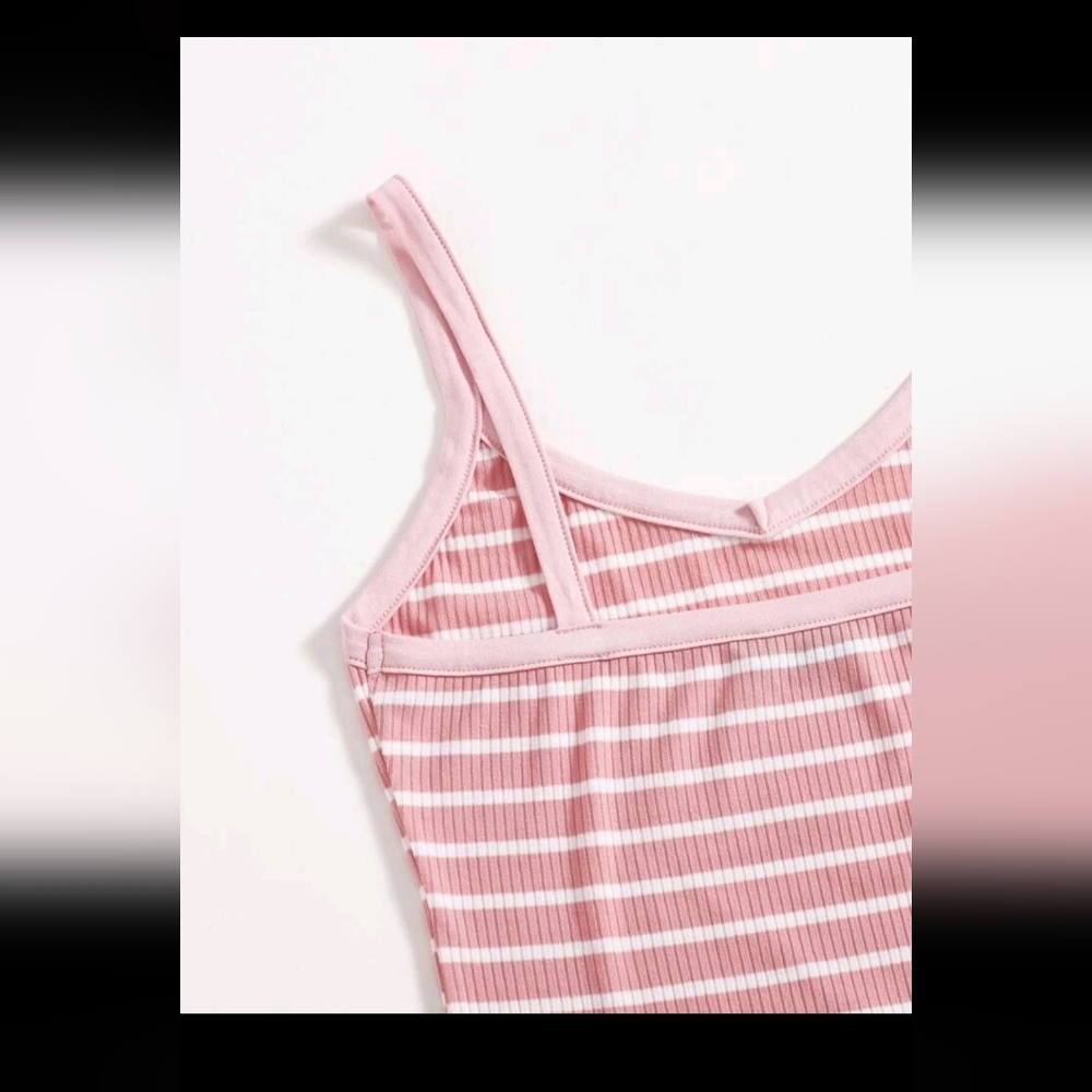 Striped Rib-knit Bodycon Dress - Picture 4 of 5